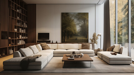Fototapeta na wymiar interior design of a modern minimalist house