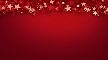 Flat lay composition for festive background with festive decorations and stars