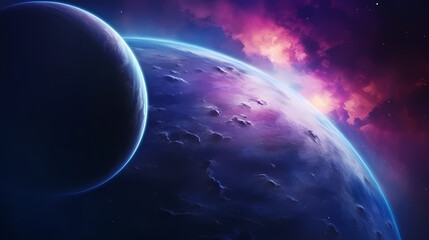 Obraz premium Cosmic illustration showing vibrant cosmic background