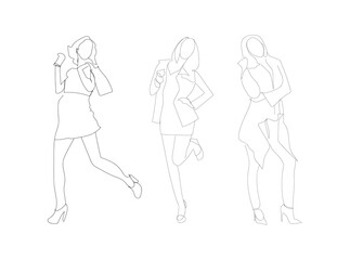 Vector isolated single line drawing 