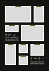 Pictures or photos frame collage abstract photo frames and digital photo wall template