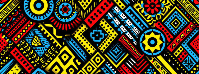 Vibrant Kaleidoscope: The Mesmerizing Close-Up of a Colorful Fabric Pattern