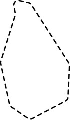 Fototapeta premium dash line drawing of sri lanka map.