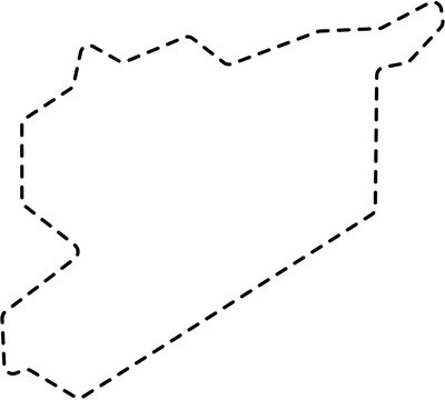 recommend clip art: dash line drawing of syria map.