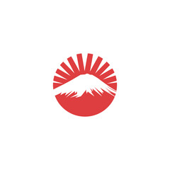 Mount fuji logo design template elements. Suitable for various purposes