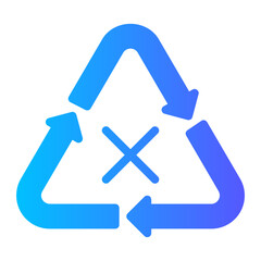 do not recycle gradient icon
