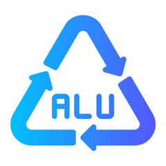 Obraz premium aluminium gradient icon