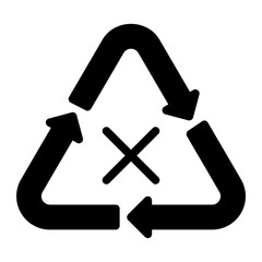 do not recycle glyph icon