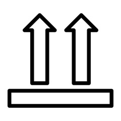 this way up line icon
