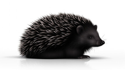 Obraz premium Black and white photo capturing beauty of hedgehog. Perfect for nature enthusiasts and animal lovers