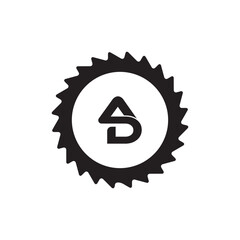 AD Letter Logo Design with Creative Modern Trendy Typography.