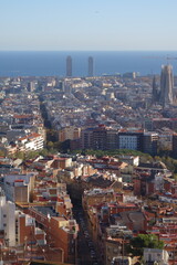 Fototapeta na wymiar Barcelona von oben