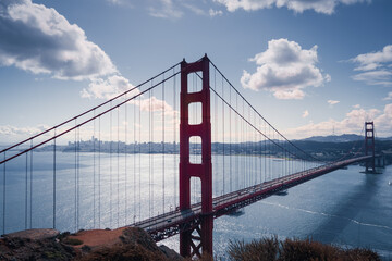 Fototapeta na wymiar Bridge spans seemingly endless into the horizon.