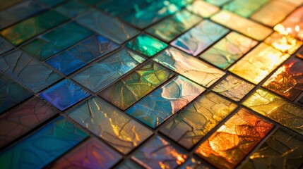 Mosaic of multi-colored stained glass, stained glass. Idea for background and wallpaper.