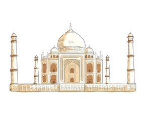 Taj Mahal vector illustration