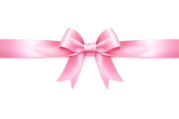 pink ribbon isolated on white background