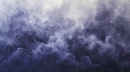 Ink on Paper Artwork in the Style of Crosshatching - White and Dark Purple Atmospheric Clouds stylized by Scratched Line Brushwork - Moody Ink Clouds Wallpaper created with Generative AI Technology