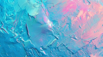 Abstract acrylic paints in neon shades of blue and pink, background, wallpaper