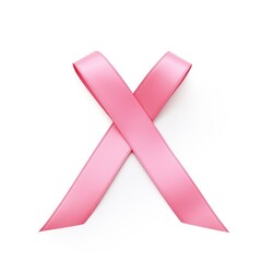 pink ribbon isolated on white