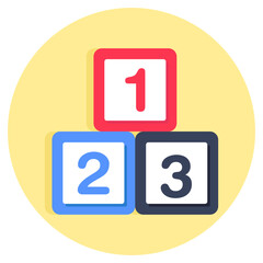       Editable design vector of counting blocks 