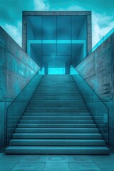 stairs_going_up_a_glass_structure
