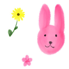 토끼와 꽃