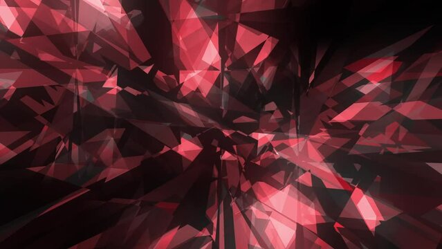 A kaleidoscope. Animated background with crystals. Glare, glow, radiance. Looping video