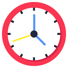 Editable design icon of wall clock