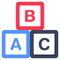        Editable design vector of abc blocks 