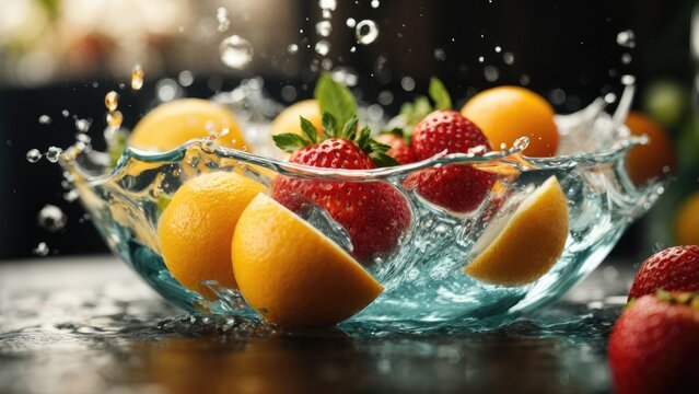 fruit with water splash © alvian