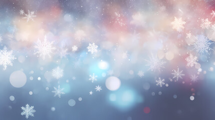 Fototapeta na wymiar Snowflake background, winter cold texture frozen icy illustration snow frost