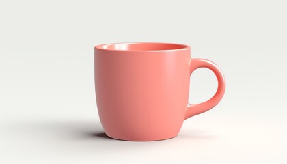 3D Render of Mug Isolated on White Background - Classic Ceramic