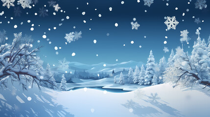 Snowflake background, snowflake border, winter holiday background, soft colors and dreamy atmosphere