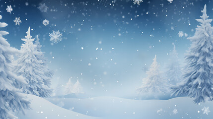 Obraz premium Snowflake background, snowflake border, winter holiday background, soft colors and dreamy atmosphere