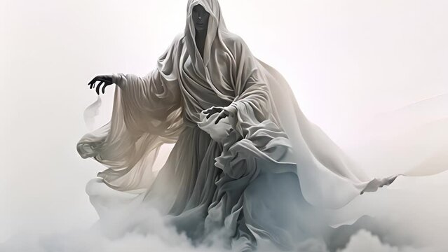 ghost figure levitating