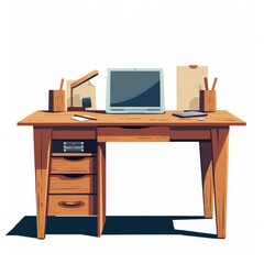 Vector Logo of Desk, Illustration