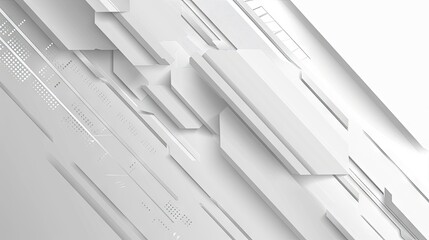 Abstract grey and white tech geometric corporate design background 