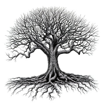 Yggdrasil World tree Black and White . Tree of life Yggdrasil tattoo