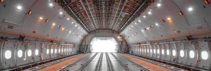 Inside air cargo plane - Powered by Adobe