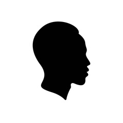 Silhouette of a person vector illustration isolated on white background