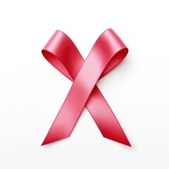 aids awareness ribbon on white background