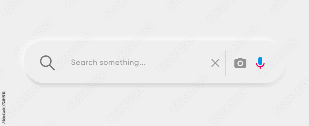 Fototapete Search Bar with suggestions for UI UX design and web site. Search Address and navigation bar icon. Collection of search form templates for websites. Search engine web browser window template.