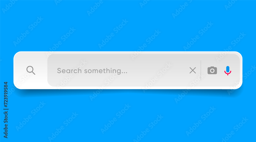 Leinwandbilder Search Bar with suggestions for UI UX design and web site. Search Address and navigation bar icon. Collection of search form templates for websites. Search engine web browser window template.