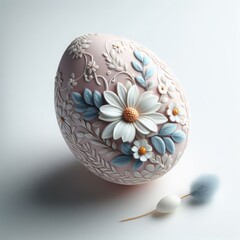 Amazing illustration of an Easter egg on a white background. Easter holiday.

