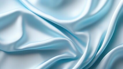 Obraz premium Light blue satin texture that is a light blue silver fabric silk panorama background with a beautiful and natural soft blur pattern