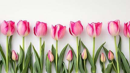 Tulip border with copy space  