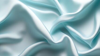 Obraz premium Light blue satin texture that is a light blue silver fabric silk panorama background with a beautiful and natural soft blur pattern