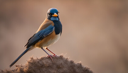 A bird portrait on nature background