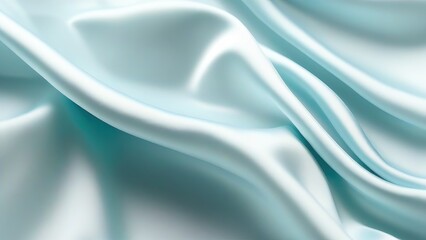 Obraz premium Light blue satin texture that is a light blue silver fabric silk panorama background with a beautiful and natural soft blur pattern