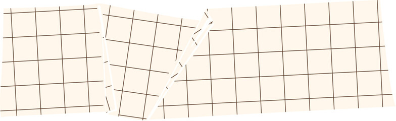 Piece of torn scotch tape or piece of checkered crumpled paper.